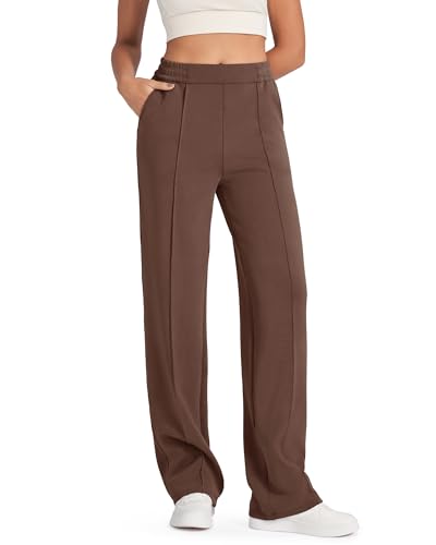 G4Free Jogginghose Damen Hohe Taille Sporthose Lang Bequeme Yogahose Trainingshose Bequem Freizeithose mit Taschen Sweathose Baggy Fitness/Yoga/Gerades Bein/Lockere von G4Free