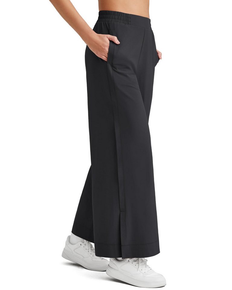 G4Free Jogginghose G4Free Damen Freizeithose Luftige Hose Weit geschnitten Stoffhose Palazzo Hose Hohe Taille Dünne Herbst Hosen mit Tasche von G4Free
