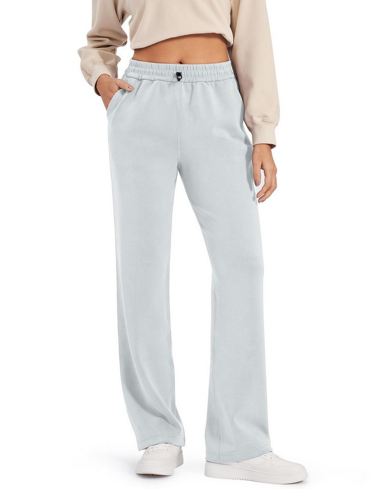 G4Free Jogginghose G4Free Damen Jogginghose Sweatpants weitem Bein Yogahose Loungehose Smoofit Modal Hose mit Kordelzug und elastischer Taille und Taschen von G4Free