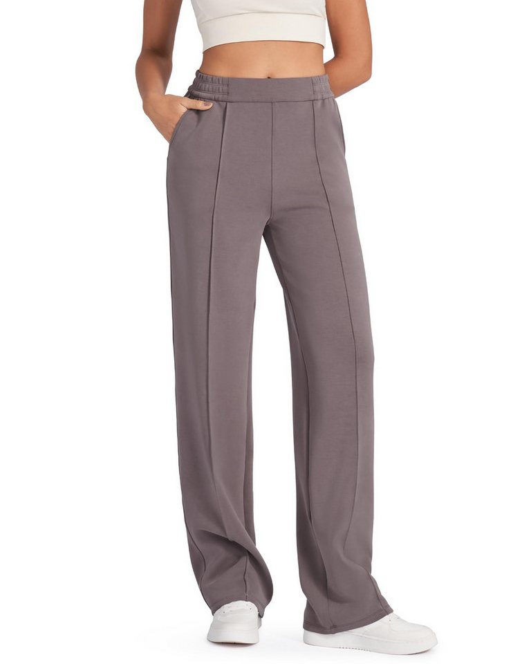 G4Free Jogginghose G4Free Damen Jogginghose weitem Bein Yogahose lässige Loungehose Smoofit Modal Soft mit Taschen Hose von G4Free
