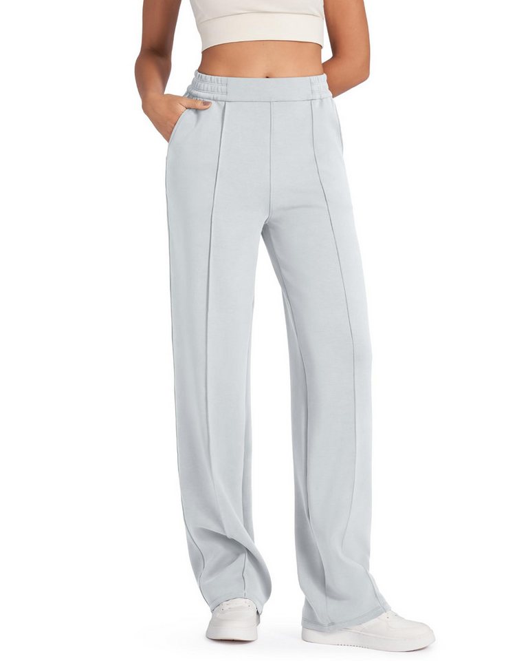 G4Free Jogginghose G4Free Damen Jogginghose weitem Bein Yogahose lässige Loungehose Smoofit Modal Soft mit Taschen Hose von G4Free