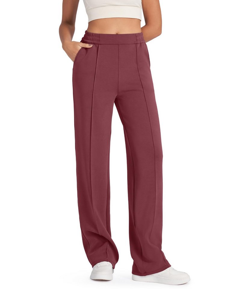 G4Free Jogginghose G4Free Damen Jogginghose weitem Bein Yogahose lässige Loungehose Smoofit Modal Soft mit Taschen Hose von G4Free