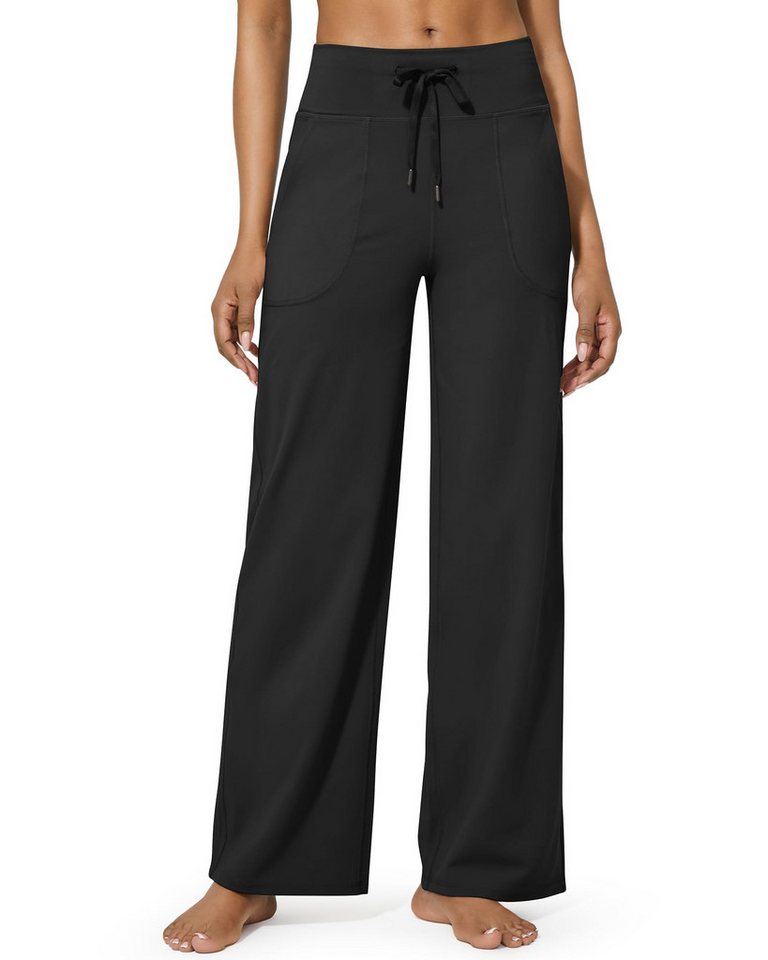 G4Free Jogginghose G4Free Damen Sporthose Lang, High Waist Traininghose Yogahose Weites Bein Sweatpants mit elastischem Bund von G4Free