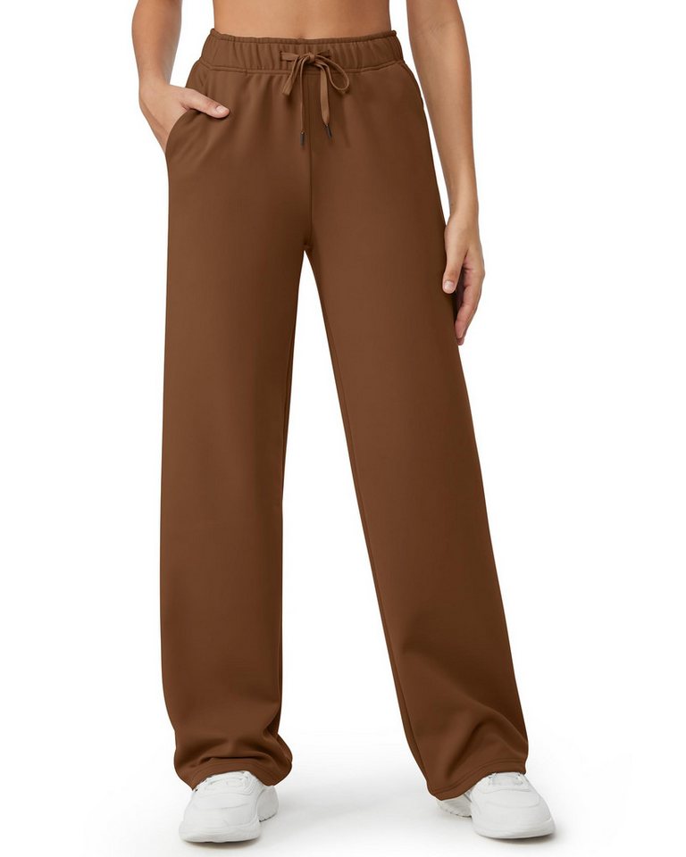 G4Free Jogginghose G4Free Damen Sporthose Lang Warme Traininghose Gefütterte Freizeithose Fleece Laufhosen mit elastischem Bund von G4Free