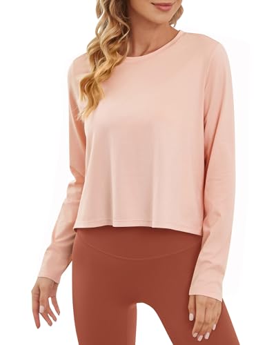 G4Free Langarmshirts für Damen Sport Sonnenschutz Shirt UPF 50+ Sport Blusen UV Schutz Leichte Schnell Trocknende Läuft Rashguards Trainieren Draussen Sportshirt von G4Free