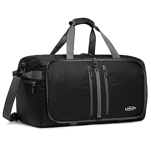 G4Free Leichter Faltbare Sporttasche & Reisetasche 65L Leichte Reise-Gepäck Herren Damen Tote Bag für Sport Gym Urlaub Übernachtung von G4Free