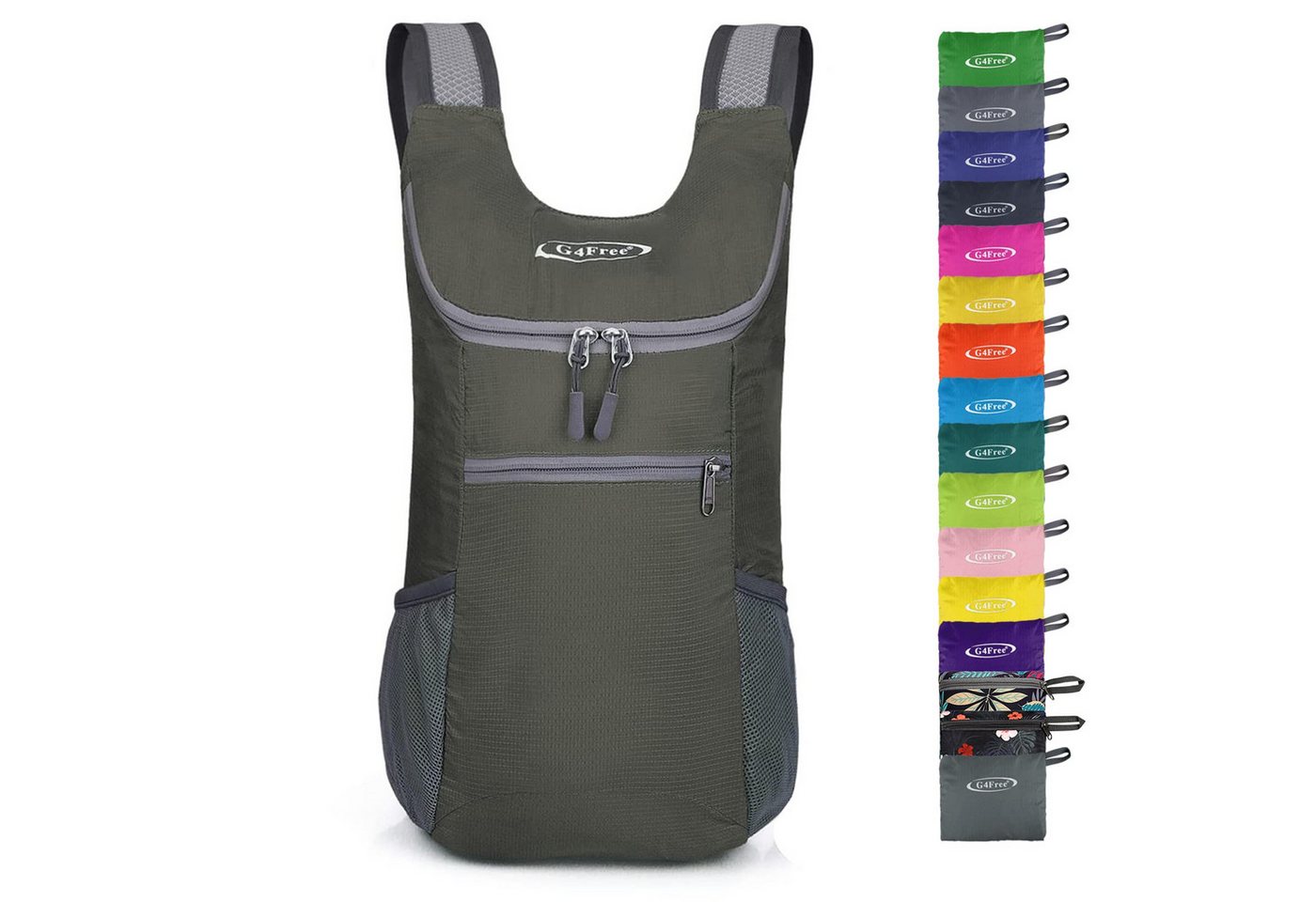 G4Free Rucksack, Leichter, faltbarer Wanderrucksack mit 11 Litern Volumen von G4Free