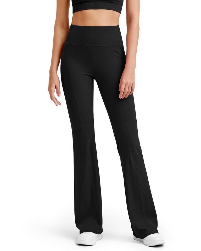 G4Free Schlaghose G4Free Damen Leggings Yogahose Blickdicht Hohe Taille Bootcut Jogginghose Jazzpants mit Bauchkontrolle Fitness. von G4Free