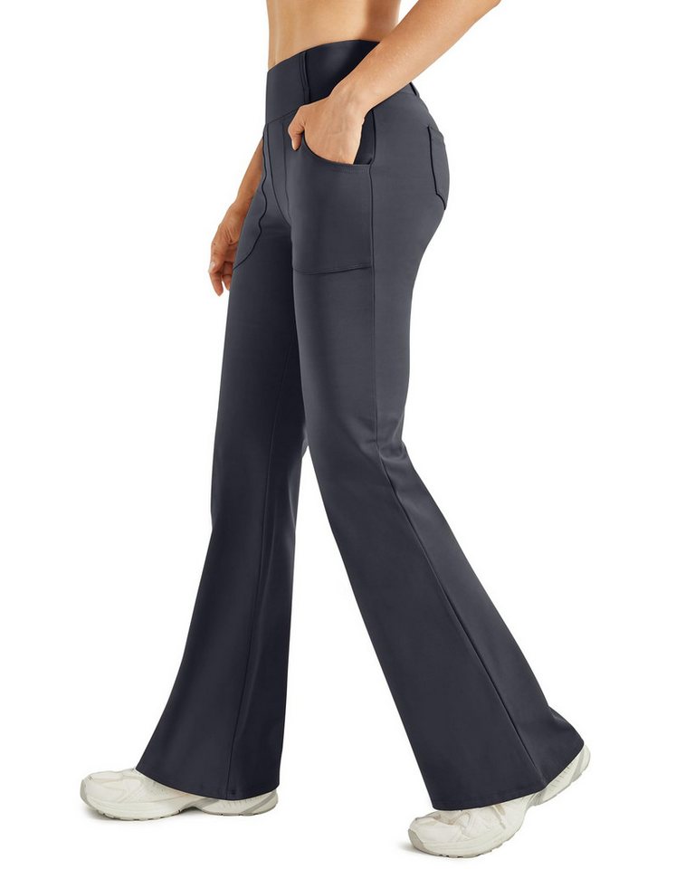 G4Free Schlaghose G4Free Damen Thermo Bootcut Yogahose Leggings Winter Gefüttert Fleece Hose Anzughose Warme Stretch mit 4 Taschen von G4Free