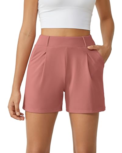 G4Free Shorts Damen mit Taschen Sommer Sporthose Hohe Taille Kurze Hose Weite Bein Gym Shorts Elegantes Laufen Kurzhose von G4Free