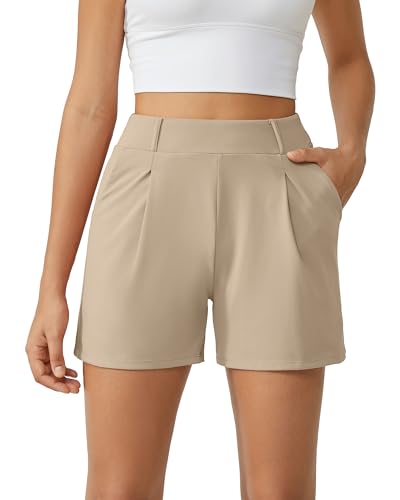 G4Free Shorts Damen mit Taschen Sommer Sporthose Hohe Taille Kurze Hose Weite Bein Gym Shorts Elegantes Laufen Kurzhose von G4Free