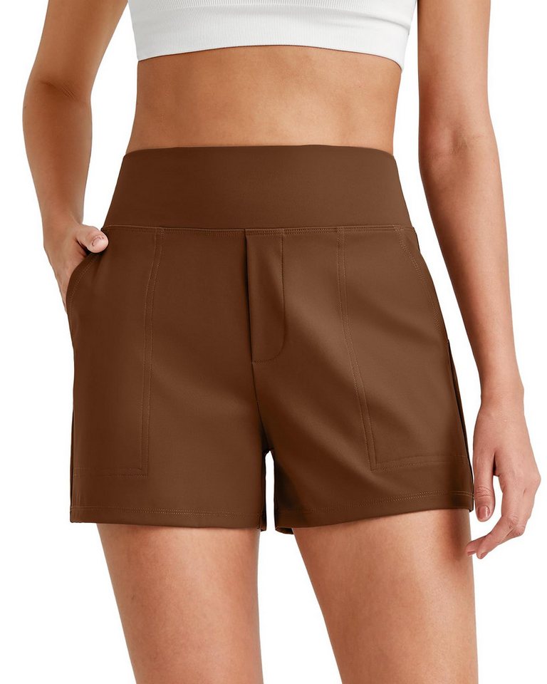 G4Free Shorts G4Free Damen Athletic Shorts trendige Kurze Hosen Jogginghosen ShiftReady hoch taillierte lässige Sommershorts mit Taschen von G4Free