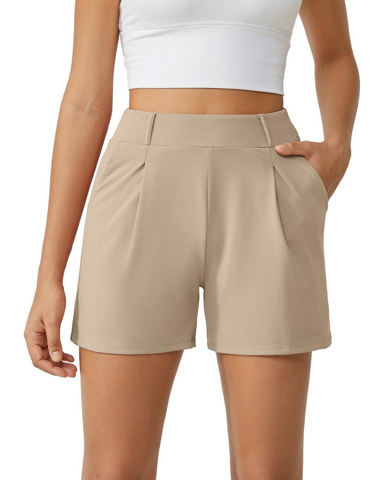 G4Free Shorts G4Free Damen Kurze Hose Sommer, Sporthose Laufshorts Elastischer High Waist Trainingshose mit Taschen von G4Free