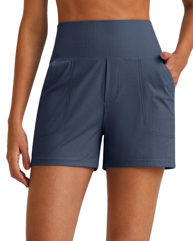 G4Free Shorts G4Free Damen Kurze Hosen Jogginghosen Hohe Taille Stretchhosen Bequeme gerippte Freizeithosen sportliche Shorts mit Seitentaschen G4Free Shorts G4Free Damen Kurze Hosen Jogginghosen Hohe Taille Stretchhosen Bequeme gerippte Freizeithosen sportliche Shorts mit Seitentaschen von G4Free