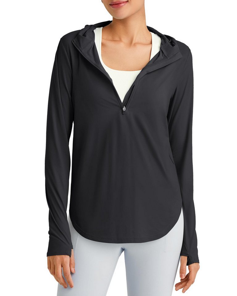 G4Free T-Shirt G4Free Damen Sonnenhemd Kapuzenpullover langärmliges Workout-Oberteil LSF 50+ Rashguard halbem Reißverschluss Wandern Angeln G4Free T-Shirt G4Free Damen Sonnenhemd Kapuzenpullover langärmliges Workout-Oberteil LSF 50+ Rashguard halbem Reißverschluss Wandern Angeln von G4Free