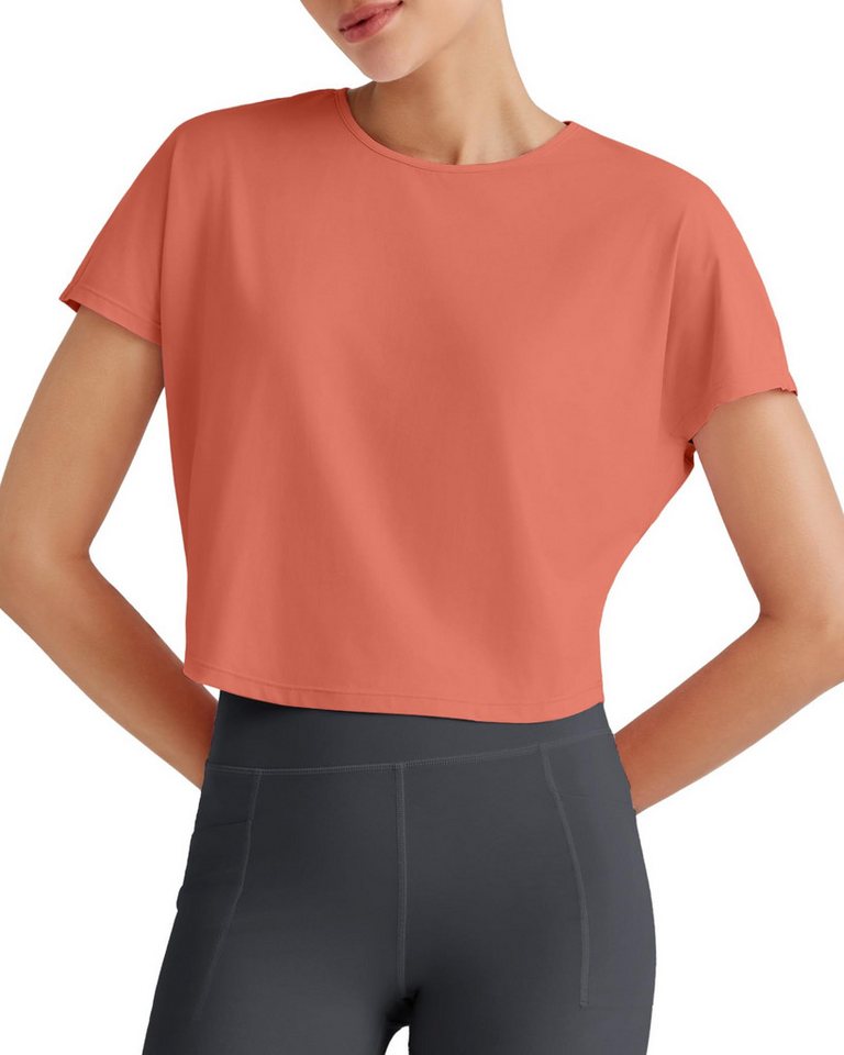 G4Free T-Shirt G4Free Lightbreeze Damen Workout Tops lässiger Basic Yoga T-Shirts lockere Passform sportliche Gym Shirts Fledermausärmeln von G4Free