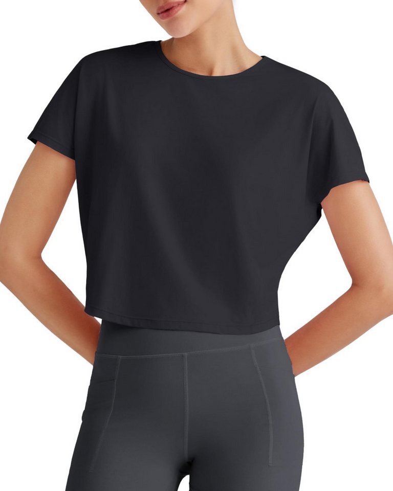 G4Free T-Shirt G4Free Lightbreeze Damen Workout Tops lässiger Basic Yoga T-Shirts lockere Passform sportliche Gym Shirts Fledermausärmeln von G4Free