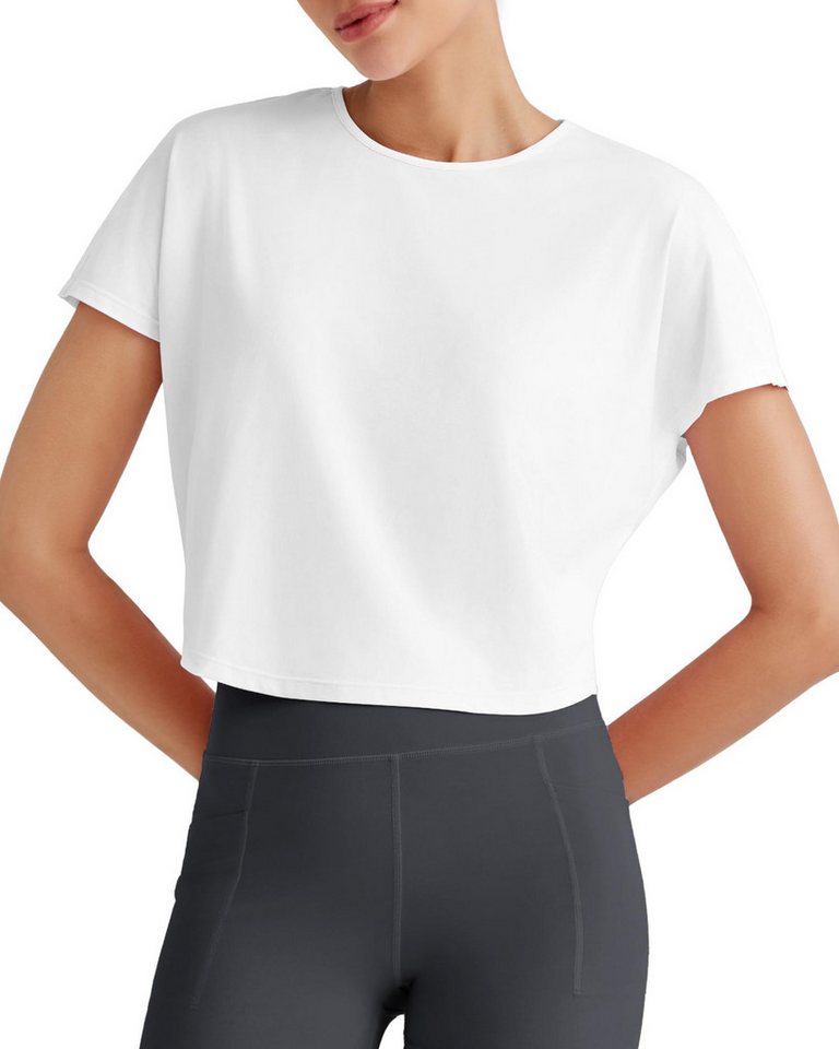 G4Free T-Shirt G4Free Lightbreeze Damen Workout Tops lässiger Basic Yoga T-Shirts lockere Passform sportliche Gym Shirts Fledermausärmeln von G4Free