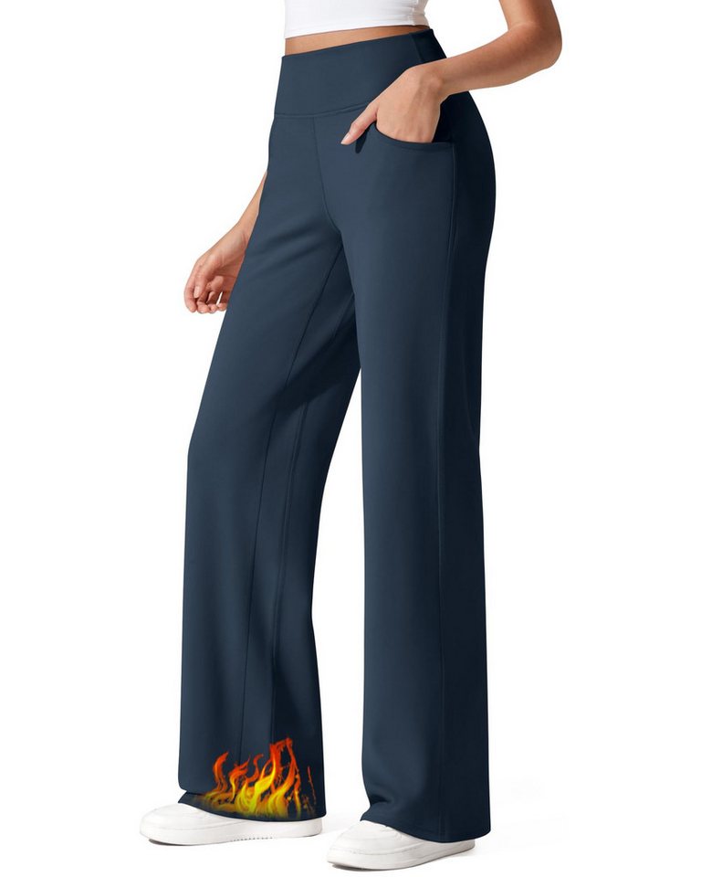 G4Free Thermohose G4Free Damen Jogginghose Winter Gefüttert Hohe Taille Yogahose mit Taschen Weites Bein Freizeithose Herbst Winter G4Free Thermohose G4Free Damen Jogginghose Winter Gefüttert Hohe Taille Yogahose mit Taschen Weites Bein Freizeithose Herbst Winter von G4Free