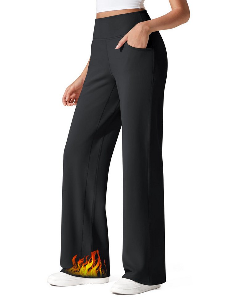 G4Free Thermohose G4Free Damen Jogginghose Winter Gefüttert Hohe Taille Yogahose mit Taschen Weites Bein Freizeithose Herbst Winter G4Free Thermohose G4Free Damen Jogginghose Winter Gefüttert Hohe Taille Yogahose mit Taschen Weites Bein Freizeithose Herbst Winter von G4Free