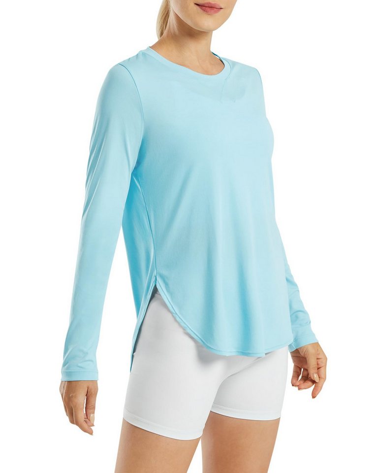 G4Free Trainingsshirt Damen Sport Shirts Langarmshirt Sonnenschutz Shirt UV Schutz UPF 50+ Laufshirt Rashguards Yoga Funktionsshirt Fitness von G4Free