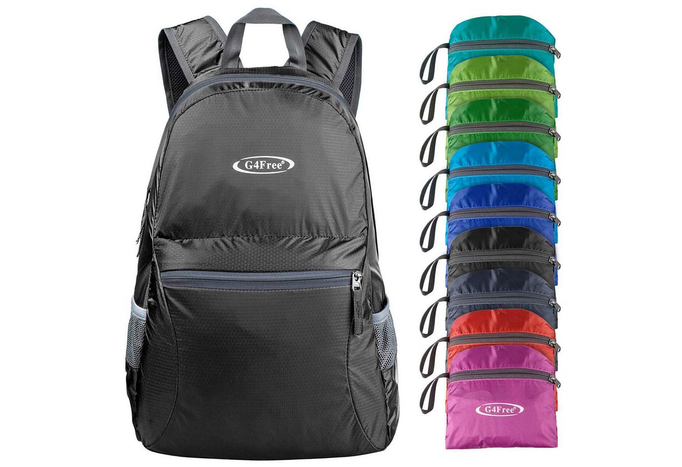 G4Free Trekkingrucksack G4Free 20L Trekkingrucksack Reiserucksack Minirucksack Daypack Faltbar, Freizeitrucksack Packsack Tagesrucksack Wanderrucksack Wasserabweisend von G4Free