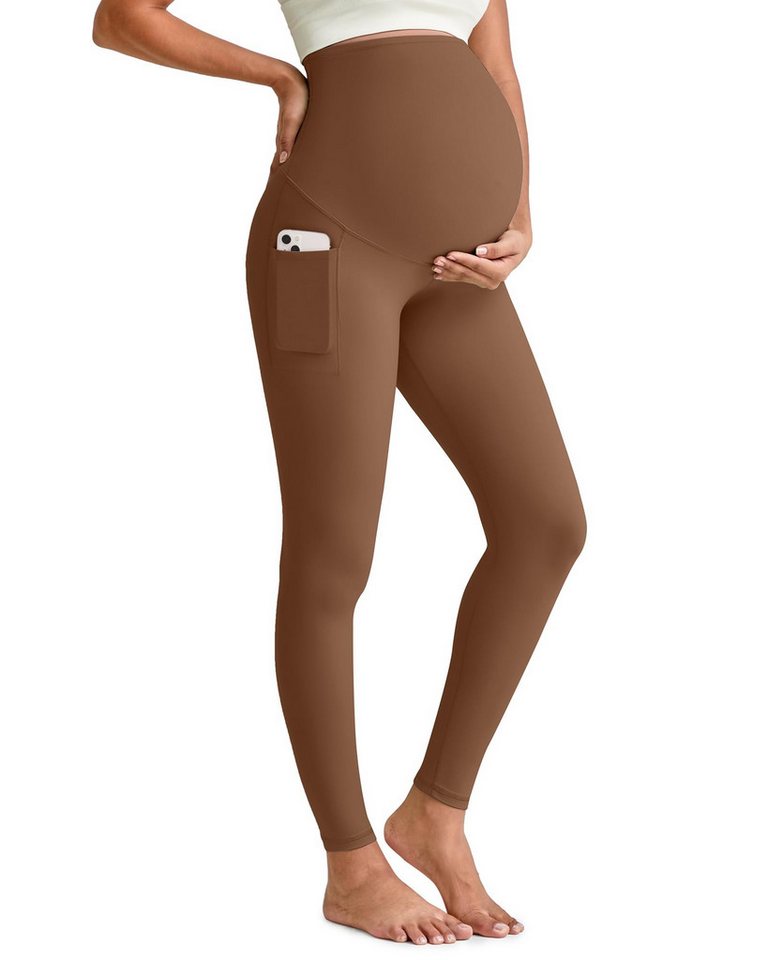 G4Free Umstandshose G4Free Damen Umstandsleggings dehnbare Workout Yoga Umstandshosen BareFeel Jogginghosen Freizeit Stofhosen mit Taschen über dem Bauch von G4Free