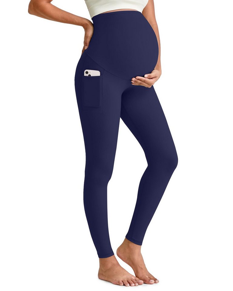 G4Free Umstandshose G4Free Damen Umstandsleggings dehnbare Workout Yoga Umstandshosen BareFeel Jogginghosen Freizeit Stofhosen mit Taschen über dem Bauch von G4Free