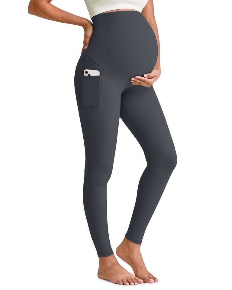 G4Free Umstandshose G4Free Damen Umstandsleggings dehnbare Workout Yoga Umstandshosen BareFeel Jogginghosen Freizeit Stofhosen mit Taschen über dem Bauch von G4Free
