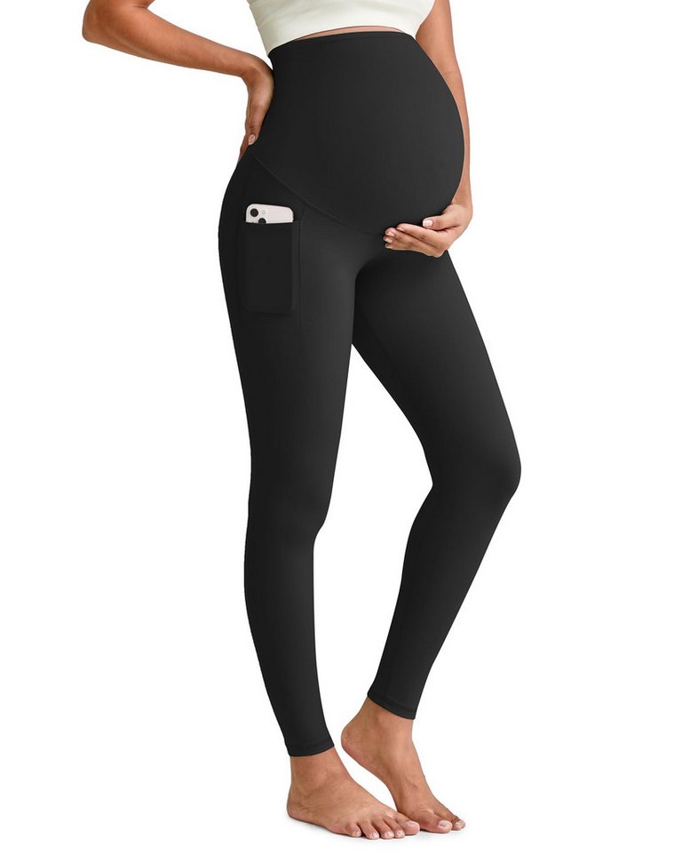 G4Free Umstandshose G4Free Damen Umstandsleggings dehnbare Workout Yoga Umstandshosen BareFeel Jogginghosen Freizeit Stofhosen mit Taschen über dem Bauch von G4Free