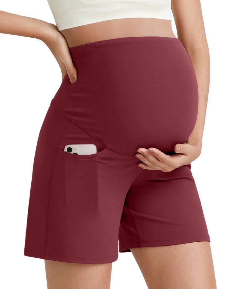 G4Free Umstandshose G4Free Damen Umstandsshorts über dem Bauch Jogginghosen BareFeel bequeme Sommer-Schwangerschaftskleidung mit Taschen von G4Free