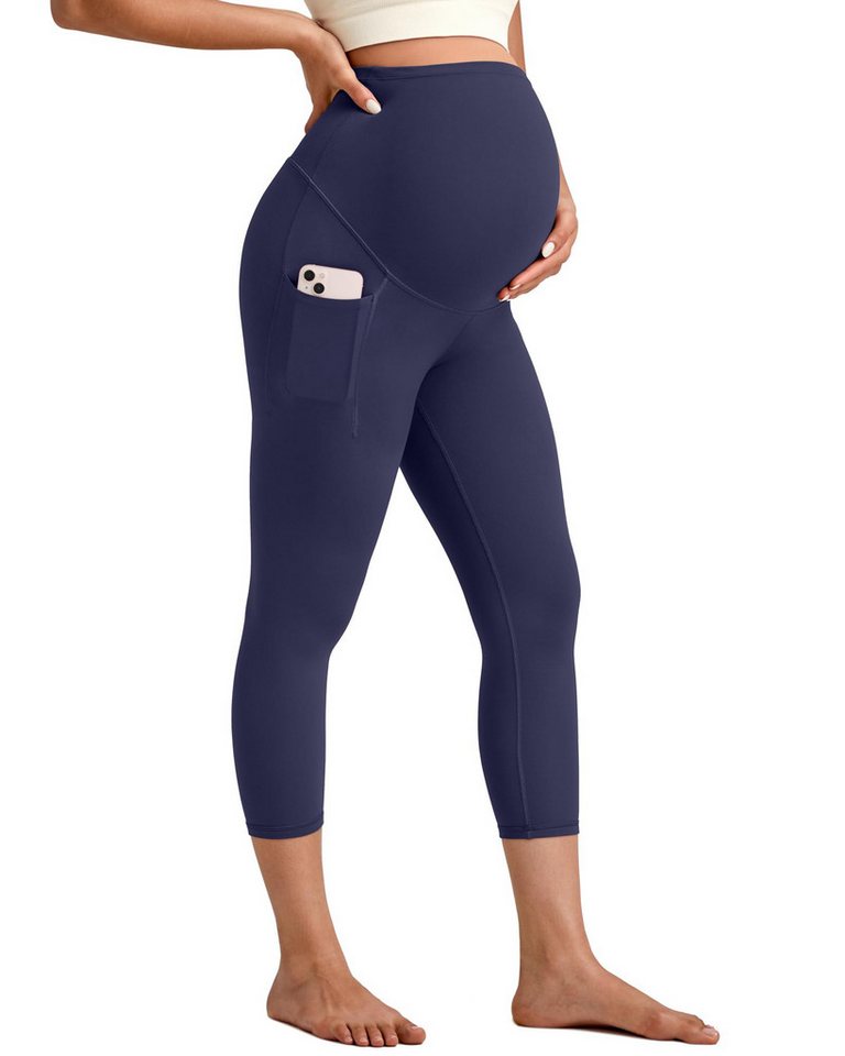 G4Free Umstandsleggings G4Free Damen Schwangerschaftsleggings Blickdicht Umstandshose Hohe Taille Umstandshosen Weiche Elastische Umstandsmode Zuhause Yoga von G4Free
