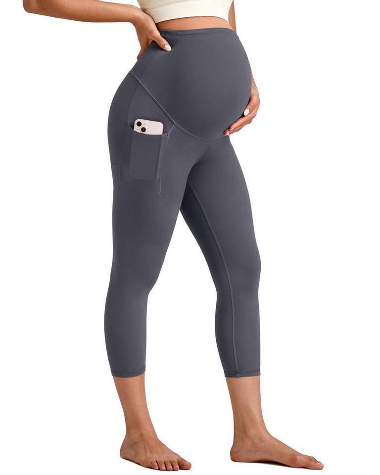 G4Free Umstandsleggings G4Free Damen Schwangerschaftsleggings Blickdicht Umstandshose Hohe Taille Umstandshosen Weiche Elastische Umstandsmode Zuhause Yoga von G4Free