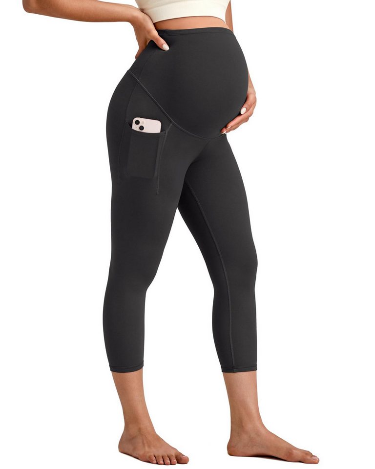 G4Free Umstandsleggings G4Free Damen Schwangerschaftsleggings Blickdicht Umstandshose Hohe Taille Umstandshosen Weiche Elastische Umstandsmode Zuhause Yoga von G4Free