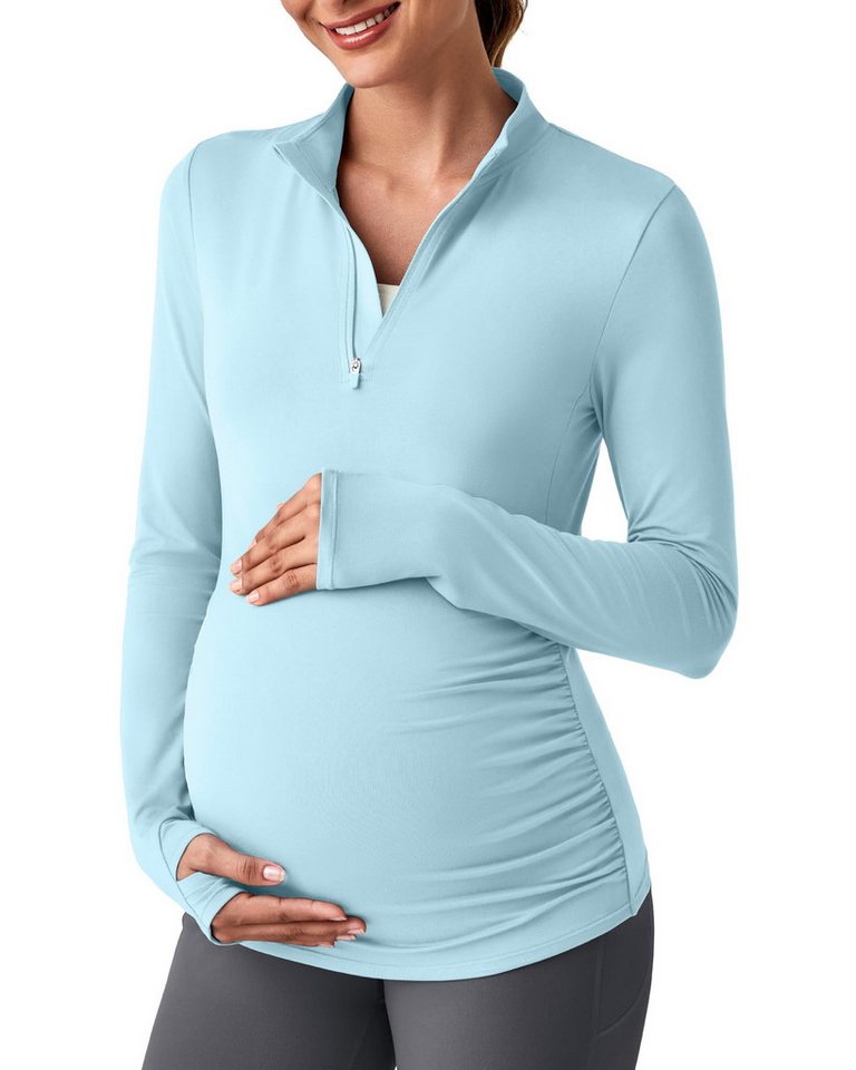 G4Free Umstandsshirt G4Free Damen Langarm Workout Oberteile für Schwangere Umstandskleidung Herbst & Winter von G4Free