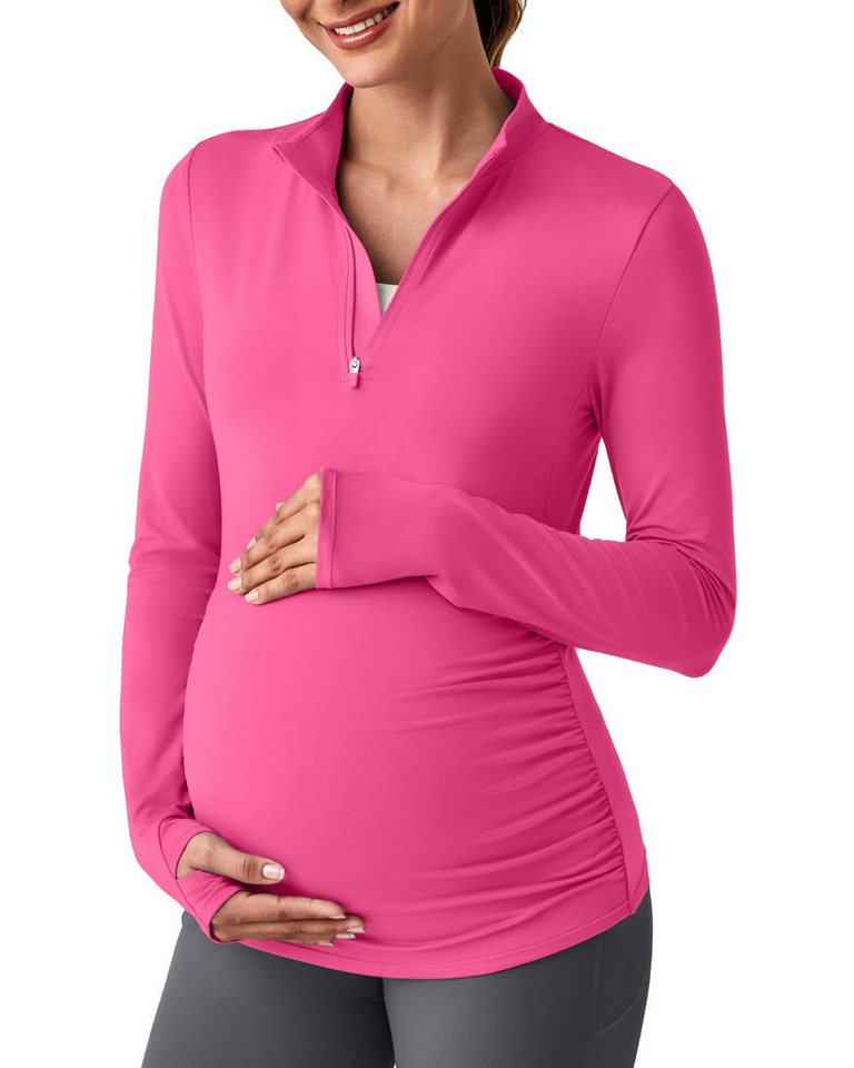 G4Free Umstandsshirt G4Free Damen Langarm Workout Oberteile für Schwangere Umstandskleidung Herbst & Winter von G4Free