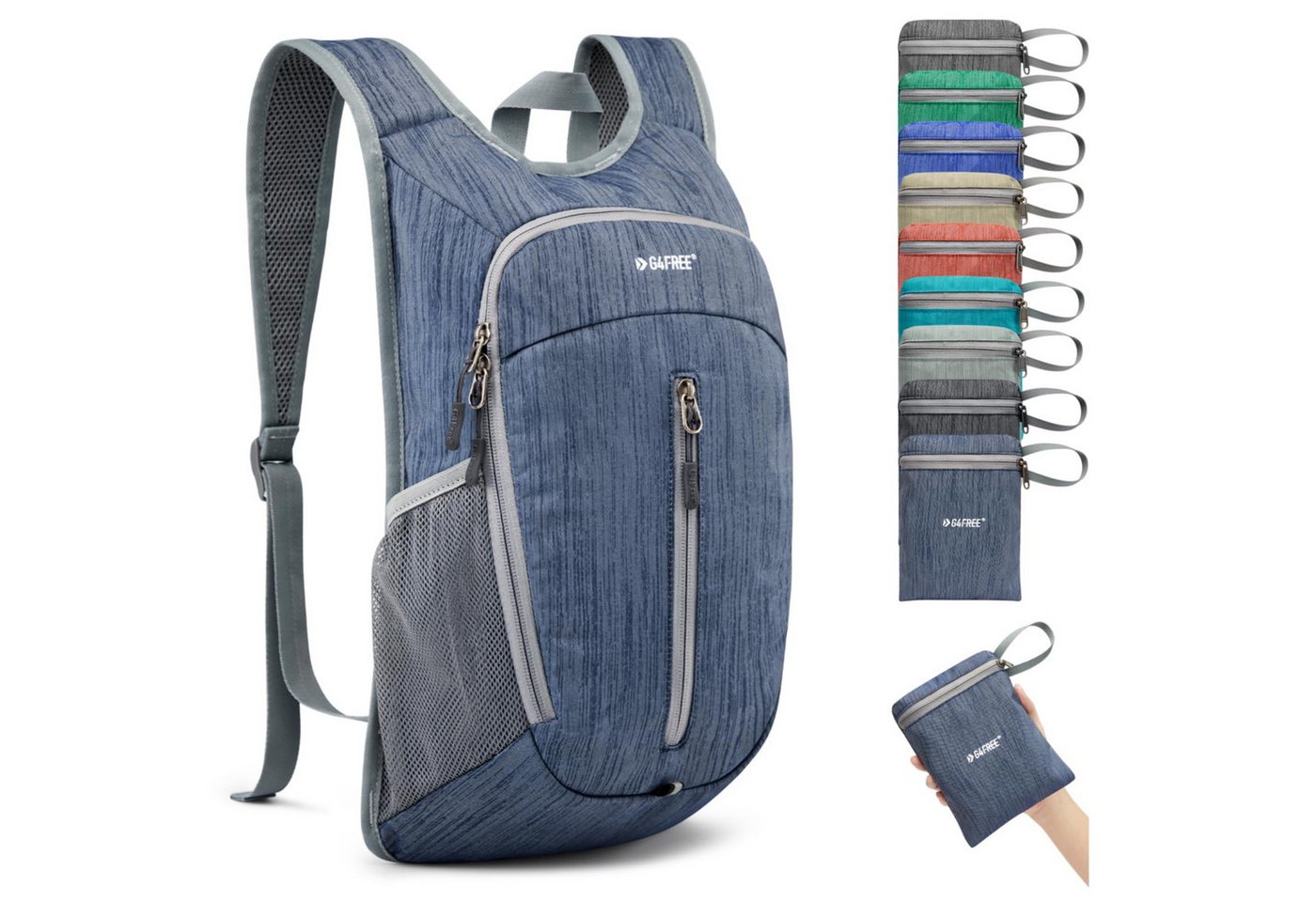G4Free Wanderrucksack (1-tlg), 10-Liter-Freizeit-Faltrucksack von G4Free