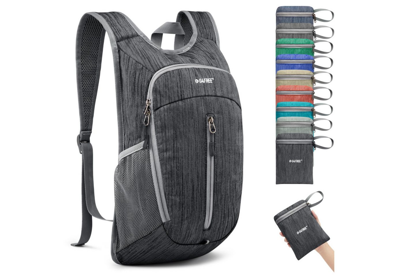 G4Free Wanderrucksack (1-tlg), 10-Liter-Freizeit-Faltrucksack von G4Free