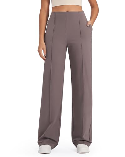 G4Free Weite Yogahose Damen mit Taschen Hohe Taille Stretch Sporthose Business Casual Arbeitshose Anzughose Petite/Regulär/Tall G4Free Weite Yogahose Damen mit Taschen Hohe Taille Stretch Sporthose Business Casual Arbeitshose Anzughose Petite/Regulär/Tall von G4Free