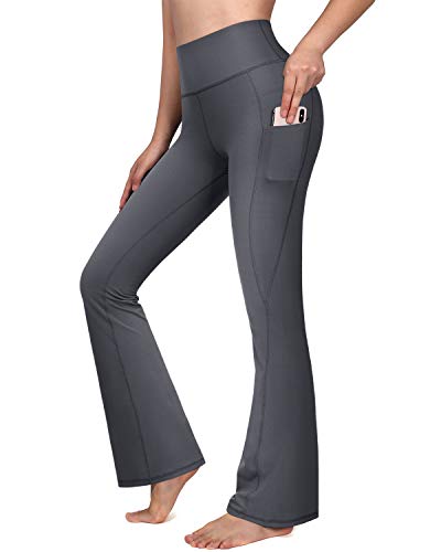 G4Free Yoga-Hosen für Damen Bootcut Yogahose mit Taschen Flare Hose Hohe Taille Sporthose Lang Hosen Fitness Training Jogginghose von G4Free
