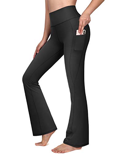 G4Free Yoga-Hosen für Damen Bootcut Yogahose mit Taschen Flare Hose Hohe Taille Sporthose Lang Hosen Fitness Training Jogginghose von G4Free