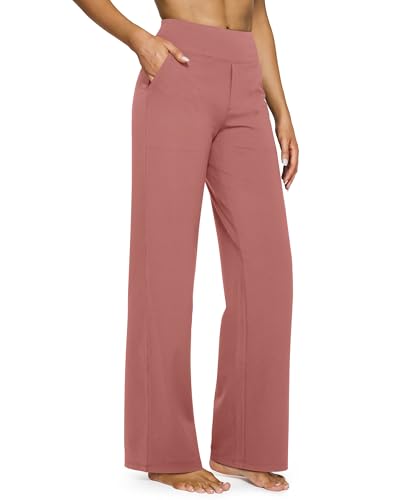 G4Free Yogahose Damen Lang Hohe Taille Elegant Stretch Weites Bein Jogginghose Geschäft Hose Arbeit Bauchkontrolle Lose Gerade Freizeithose mit Taschen (Cameo,XXL) G4Free Yogahose Damen Lang Hohe Taille Elegant Stretch Weites Bein Jogginghose Geschäft Hose Arbeit Bauchkontrolle Lose Gerade Freizeithose mit Taschen (Cameo,XXL) von G4Free