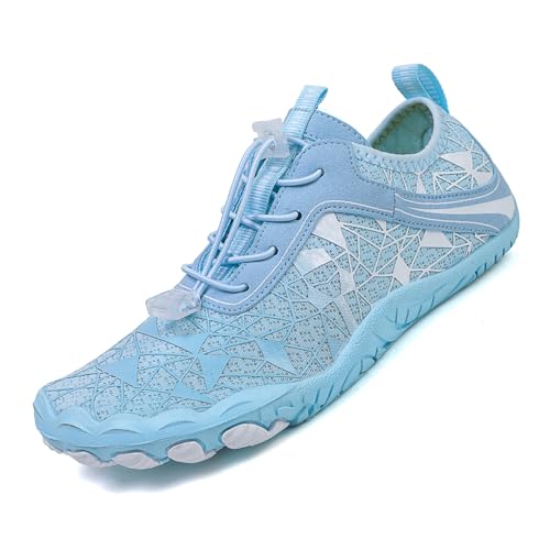Grounded Barfußschuhe Schuhe für Damen Herren Bequeme Atmungsaktive Wasserschuhe Rutschfeste Strand Outdoor Running Sneakers, 8505 Sky, 43.5 EU von G4ZS5Z0G1