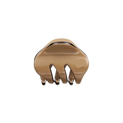 Kleine Haarspangen, klassische Mini-Haarklammern für Haare, bunte Mini-Haarspangen für Damen und Mädchen, Schwarz und Weiß (verbesserte Version, Karamellbraun) von G4ZS5Z0G1
