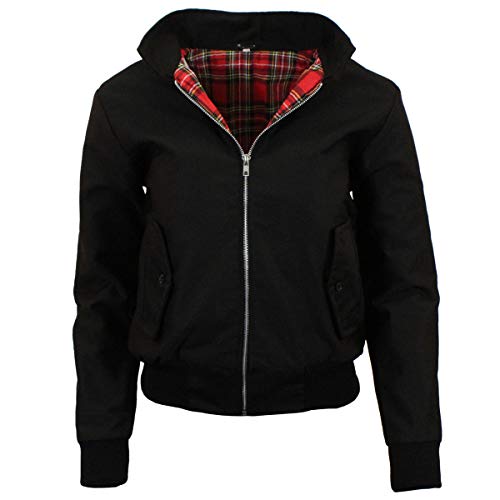 G5 Apparel Damen Klassische Weinlese-Harrington-Jacke - Schwarz von G5 Apparel