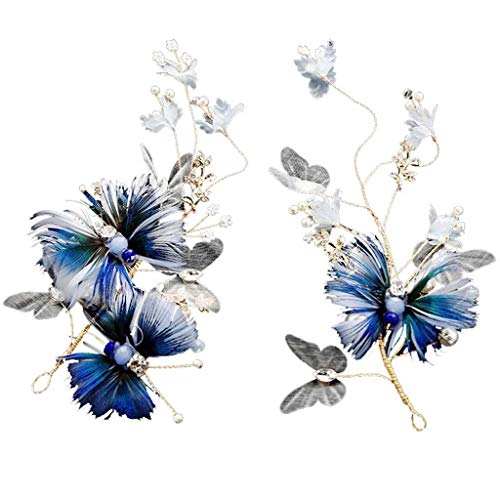 GAAHRQQQ Wunderschöne blaue Feder Hochzeit Stirnband Tiaras Perlen Braut Kopfschmuck Braut Haarschmuck GAAHRQQQ Wunderschöne blaue Feder Hochzeit Stirnband Tiaras Perlen Braut Kopfschmuck Braut Haarschmuck von GAAHRQQQ