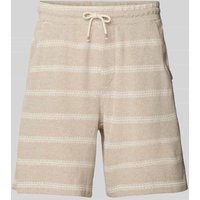 GABBA Regular Fit Shorts mit Streifenmuster Modell 'Fede Win' in Kitt, Größe L von GABBA