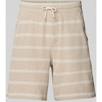 GABBA Regular Fit Shorts mit Streifenmuster Modell 'Fede Win' in Kitt, Größe XXL GABBA Regular Fit Shorts mit Streifenmuster Modell 'Fede Win' in Kitt, Größe XXL von GABBA