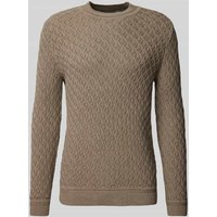 GABBA Strickpullover mit Rundhalsausschnitt Modell 'AKSLA' in Hellbraun, Größe XXL von GABBA