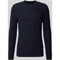 GABBA Strickpullover mit Rundhalsausschnitt Modell 'AKSLA' in Marine, Größe XXL von GABBA